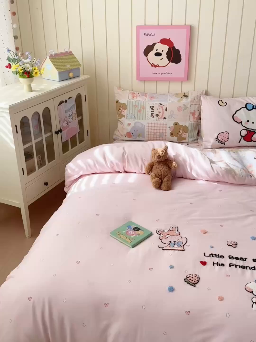 91家纺网 家纺一手货源 找家纺 （总）云锦家居 2026新款13370纯棉毛巾绣呆萌系列四件套第一波