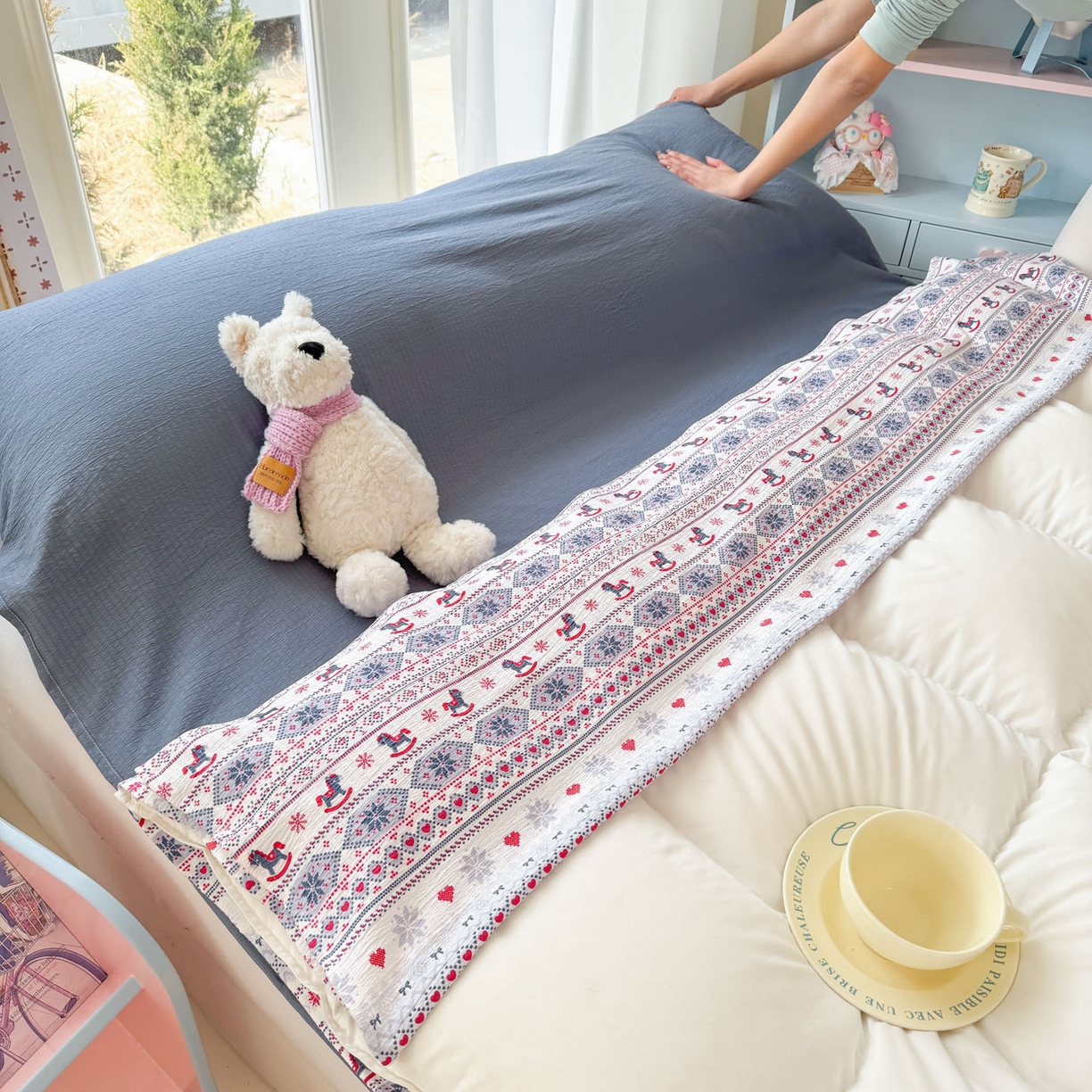 91家纺网 家纺一手货源 找家纺 Sweet dreams甜梦 2026新款A类皱皱双层纱小清新酒店一体式旅行睡袋 异域风情