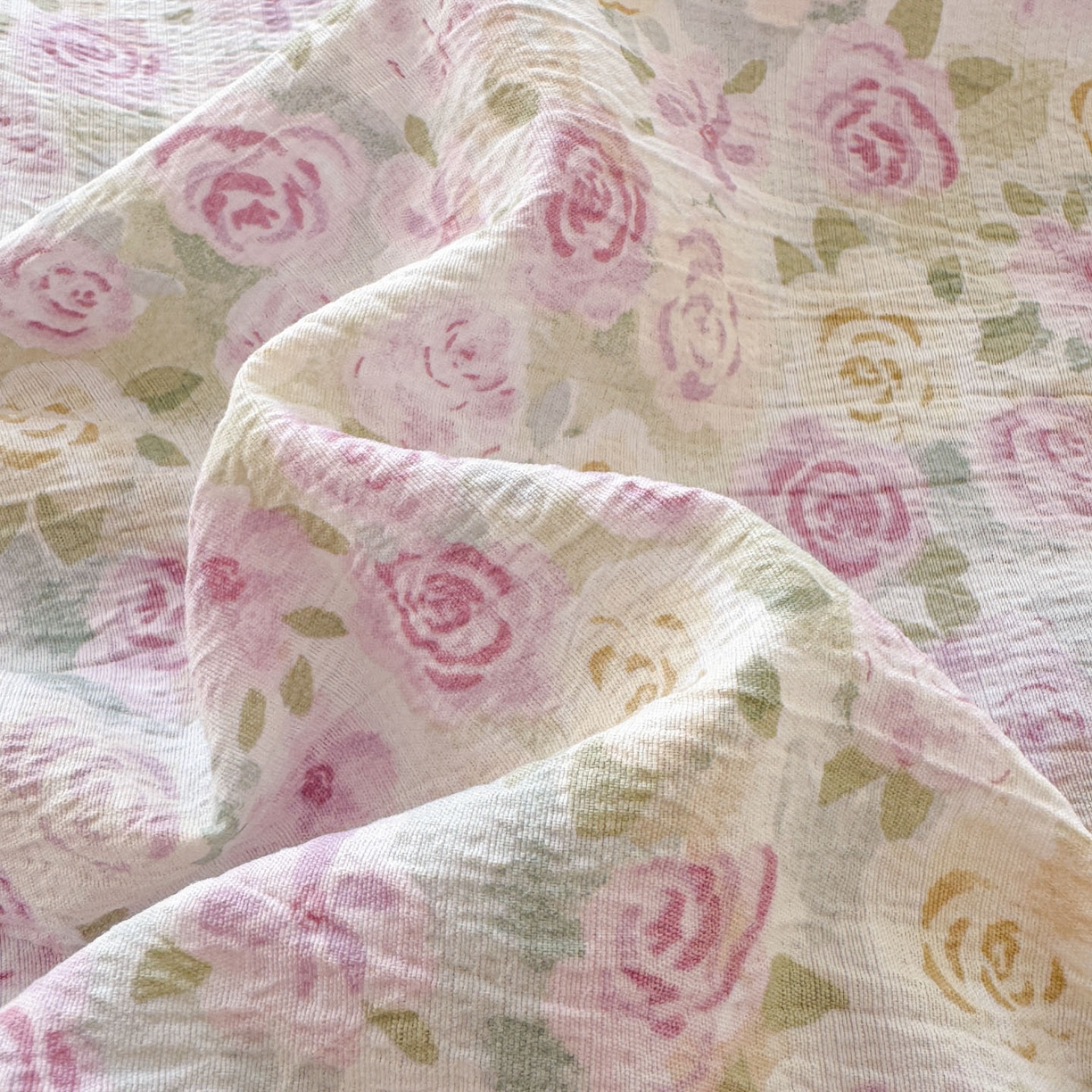 91家纺网 家纺一手货源 找家纺 Sweet dreams甜梦 2026新款A类皱皱双层纱小清新酒店一体式旅行睡袋 紫玫瑰