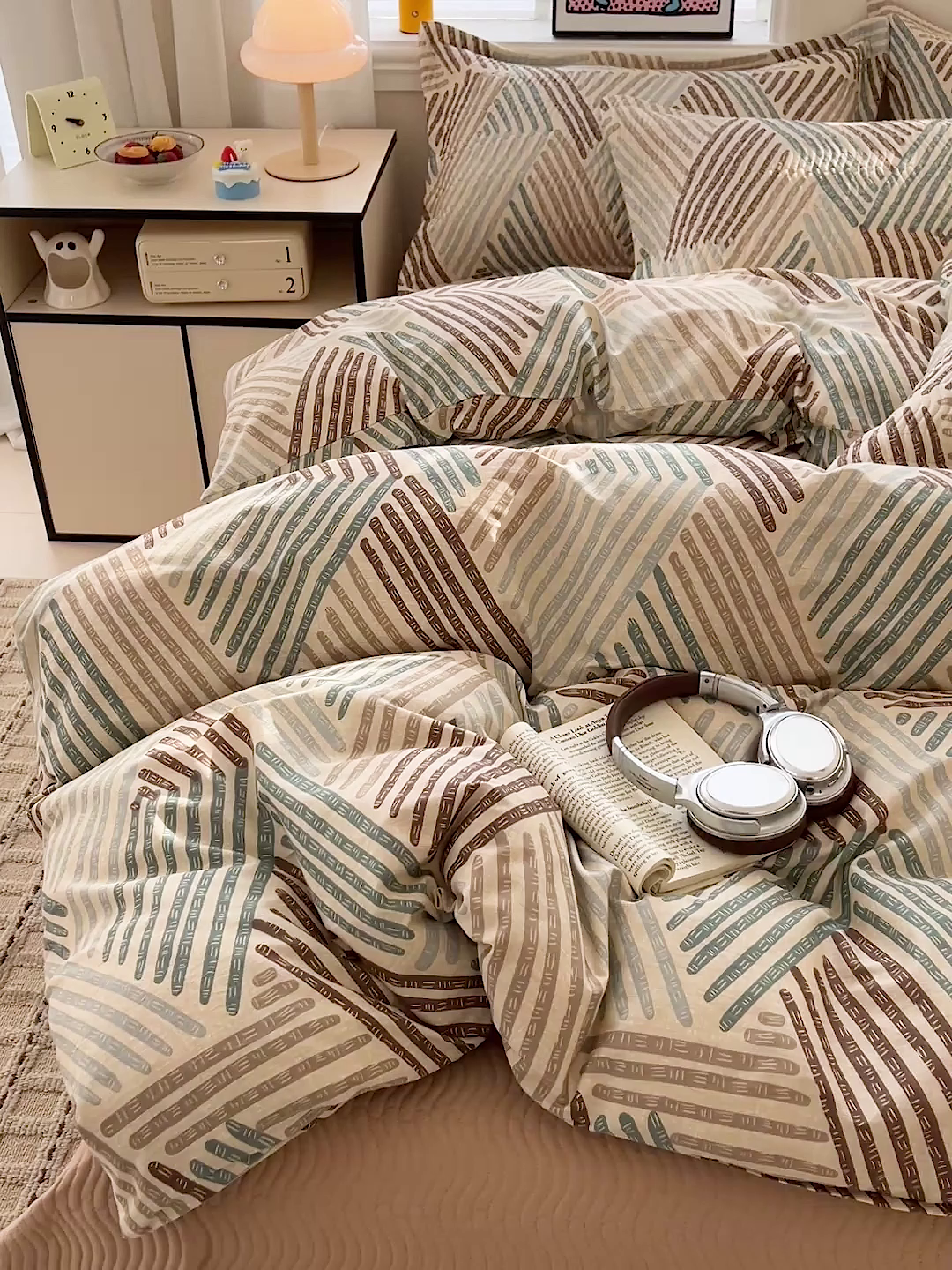 91家纺网 家纺一手货源 找家纺 梦精灵家纺 2026新款纯棉床盖四件套全棉绗缝夹棉防滑床单四季通用榻榻米单人学生宿舍 时空旅人AB咖