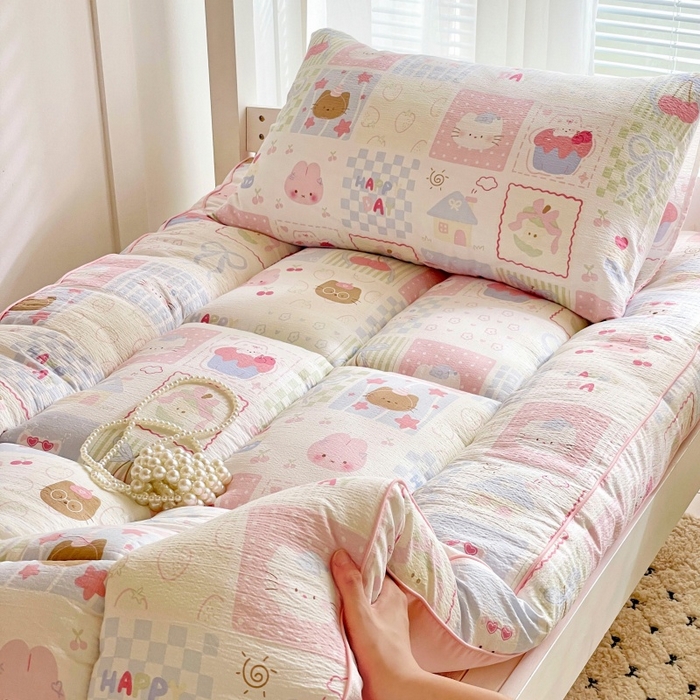 91家纺网 家纺一手货源 找家纺 （总）小桃姐家纺 2025新款卡通床褥垫学生宿舍垫软床垫榻榻米床垫褥子铺盖