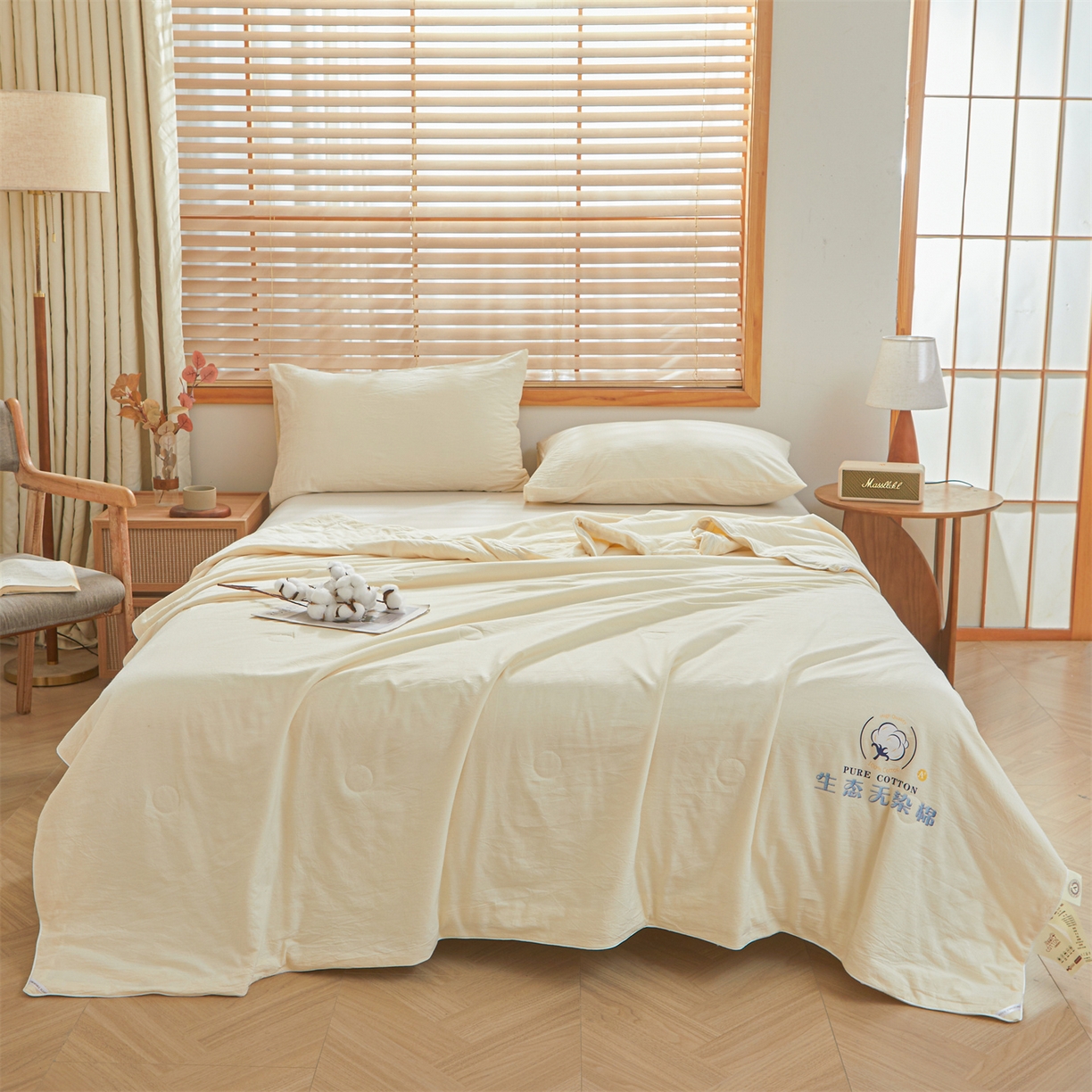 91家纺网 家纺一手货源 找家纺 （总）招财星家纺 2026新款国标艾a类纯色100%新疆棉夏被夏凉被空调被棉花夏被棉花被子被芯热款含质检报告买家秀包检