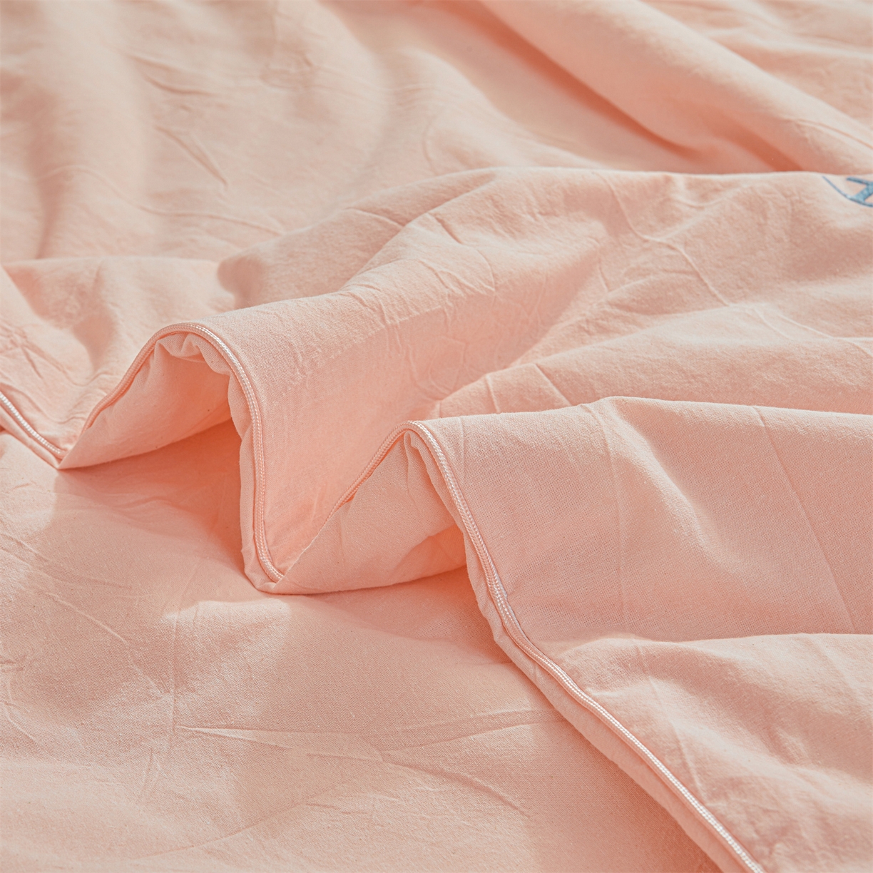 91家纺网 家纺一手货源 找家纺 招财星家纺 2026新款国标艾a类纯色100%新疆棉夏被夏凉被空调被棉花夏被棉花被子被芯热款含质检报告买家秀包检 莫奈-樱花粉