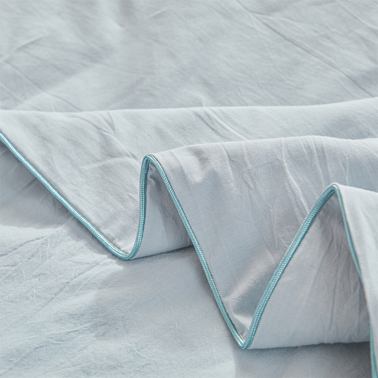 91家纺网 家纺一手货源 找家纺 招财星家纺 2026新款国标艾a类纯色100%新疆棉夏被夏凉被空调被棉花夏被棉花被子被芯热款含质检报告买家秀包检 莫奈-雾霾蓝