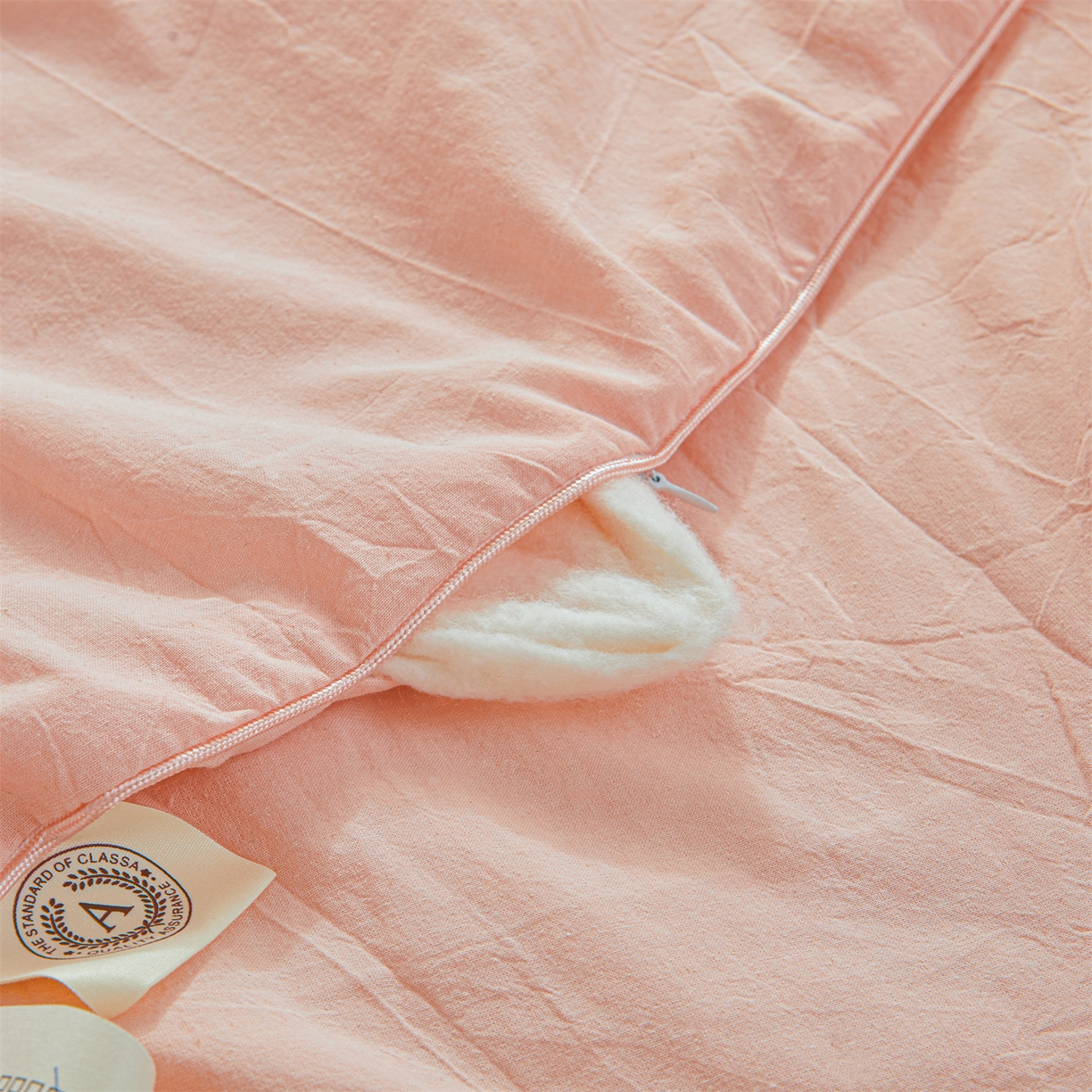 91家纺网 家纺一手货源 找家纺 招财星家纺 2026新款国标艾a类纯色100%新疆棉夏被夏凉被空调被棉花夏被棉花被子被芯热款含质检报告买家秀包检 莫奈-樱花粉