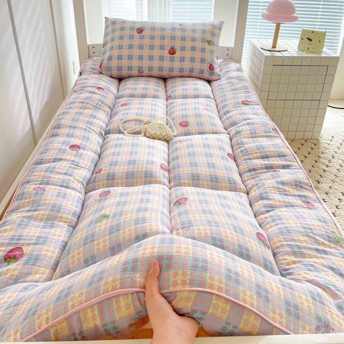 91家纺网 家纺一手货源 找家纺 小桃姐家纺 2025新款卡通床褥垫学生宿舍垫软床垫榻榻米床垫褥子铺盖 有草莓的地方