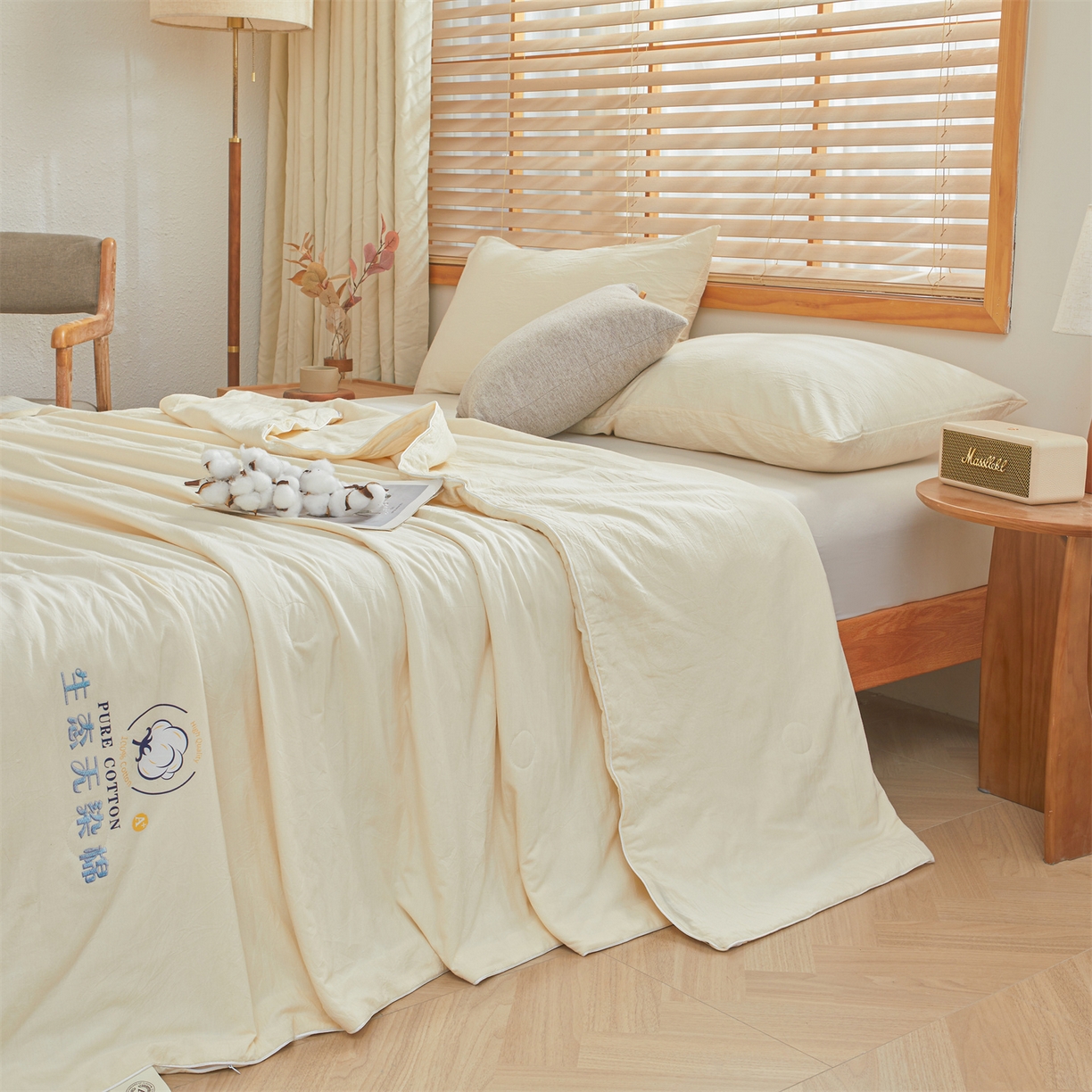 91家纺网 家纺一手货源 找家纺 （总）招财星家纺 2026新款国标艾a类纯色100%新疆棉夏被夏凉被空调被棉花夏被棉花被子被芯热款含质检报告买家秀包检