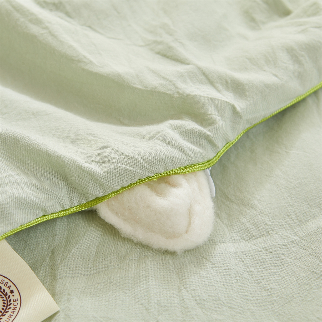 91家纺网 家纺一手货源 找家纺 招财星家纺 2026新款国标艾a类纯色100%新疆棉夏被夏凉被空调被棉花夏被棉花被子被芯热款含质检报告买家秀包检 莫奈-果绿