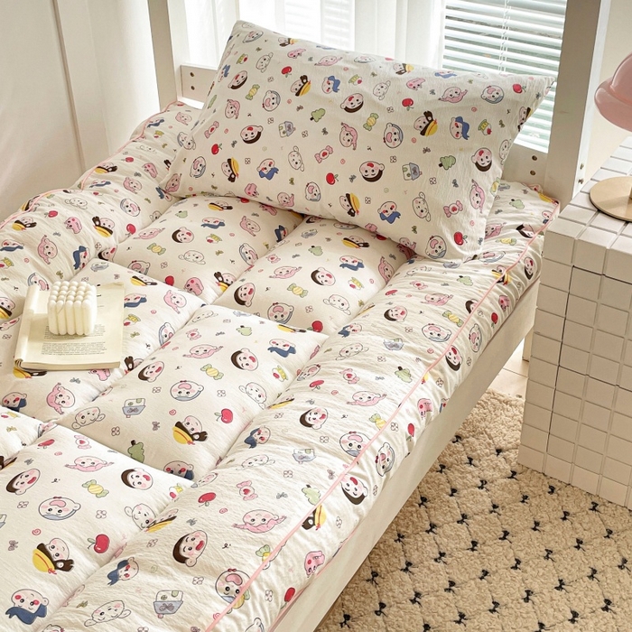 91家纺网 家纺一手货源 找家纺 小桃姐家纺 2025新款卡通床褥垫学生宿舍垫软床垫榻榻米床垫褥子铺盖 小新