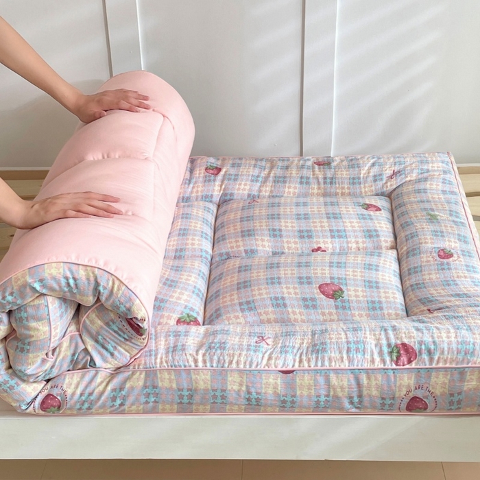 91家纺网 家纺一手货源 找家纺 小桃姐家纺 2025新款卡通床褥垫学生宿舍垫软床垫榻榻米床垫褥子铺盖 有草莓的地方