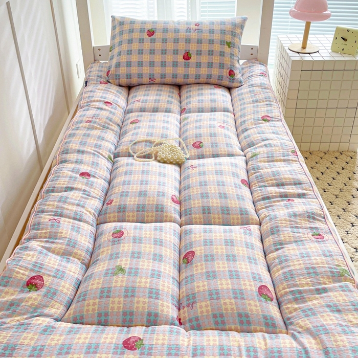 91家纺网 家纺一手货源 找家纺 小桃姐家纺 2025新款卡通床褥垫学生宿舍垫软床垫榻榻米床垫褥子铺盖 有草莓的地方