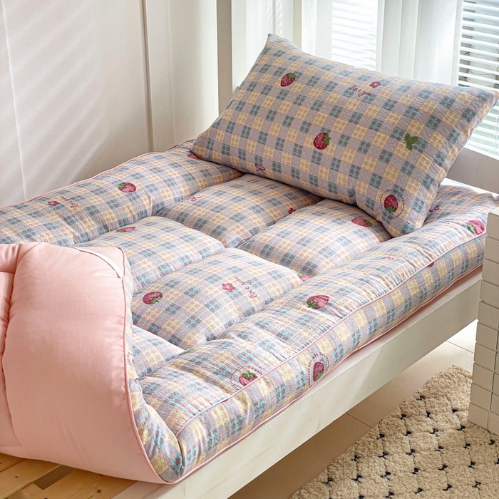 91家纺网 家纺一手货源 找家纺 小桃姐家纺 2025新款卡通床褥垫学生宿舍垫软床垫榻榻米床垫褥子铺盖 有草莓的地方