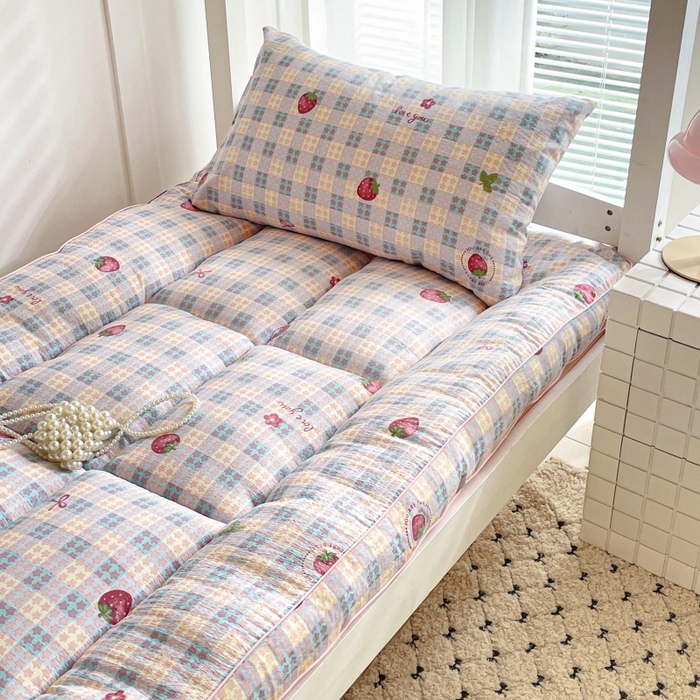 91家纺网 家纺一手货源 找家纺 小桃姐家纺 2025新款卡通床褥垫学生宿舍垫软床垫榻榻米床垫褥子铺盖 有草莓的地方