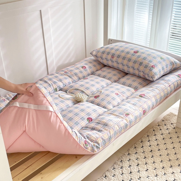 91家纺网 家纺一手货源 找家纺 小桃姐家纺 2025新款卡通床褥垫学生宿舍垫软床垫榻榻米床垫褥子铺盖 有草莓的地方
