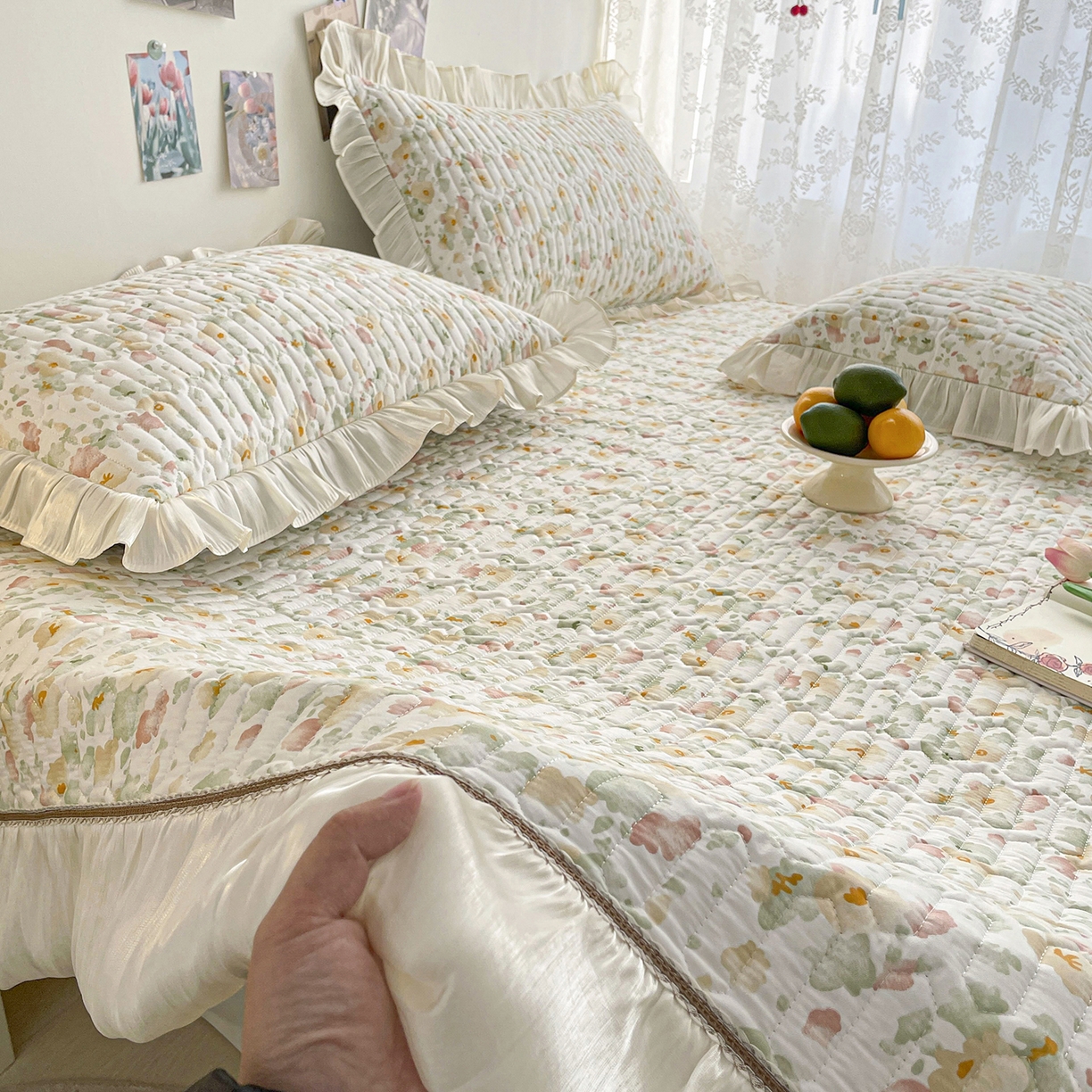 91家纺网 家纺一手货源 找家纺 美优兰 2026新款全棉榻榻米垫 繁花似锦