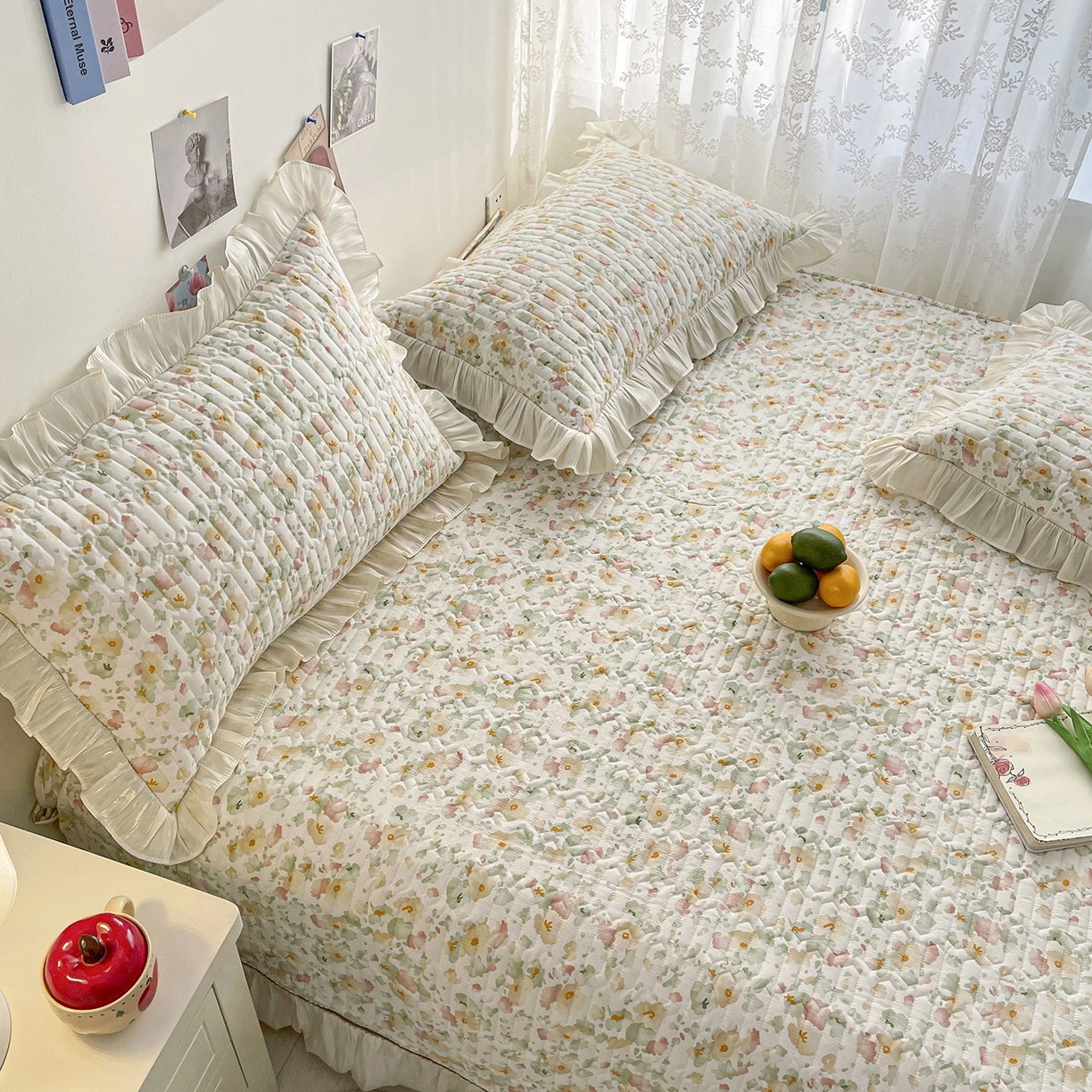 91家纺网 家纺一手货源 找家纺 美优兰 2026新款全棉榻榻米垫 繁花似锦