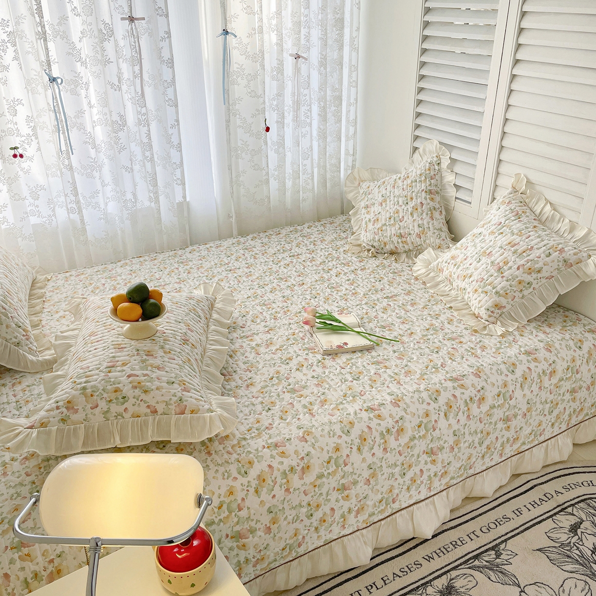 91家纺网 家纺一手货源 找家纺 美优兰 2026新款全棉榻榻米垫 繁花似锦