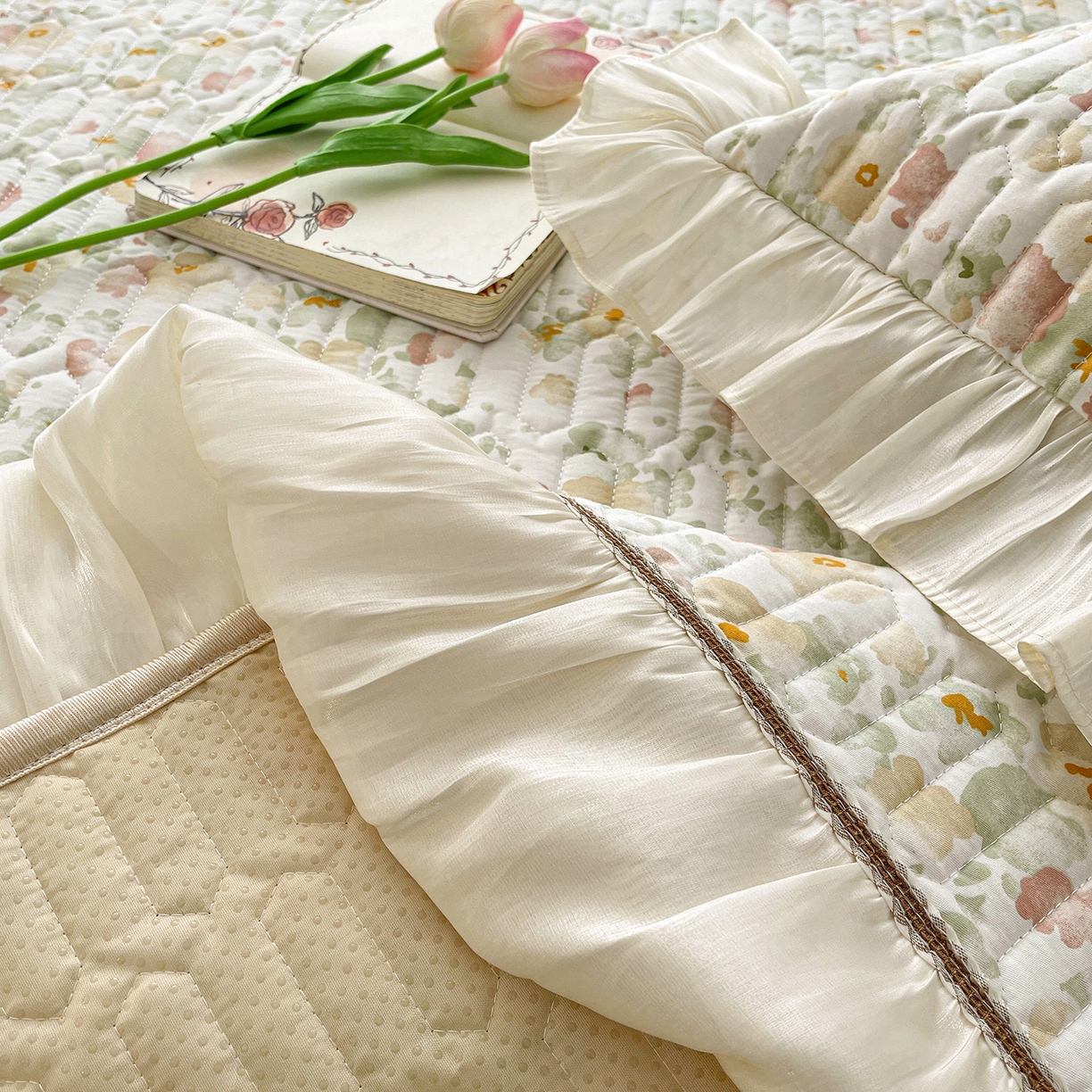 91家纺网 家纺一手货源 找家纺 美优兰 2026新款全棉榻榻米垫 繁花似锦