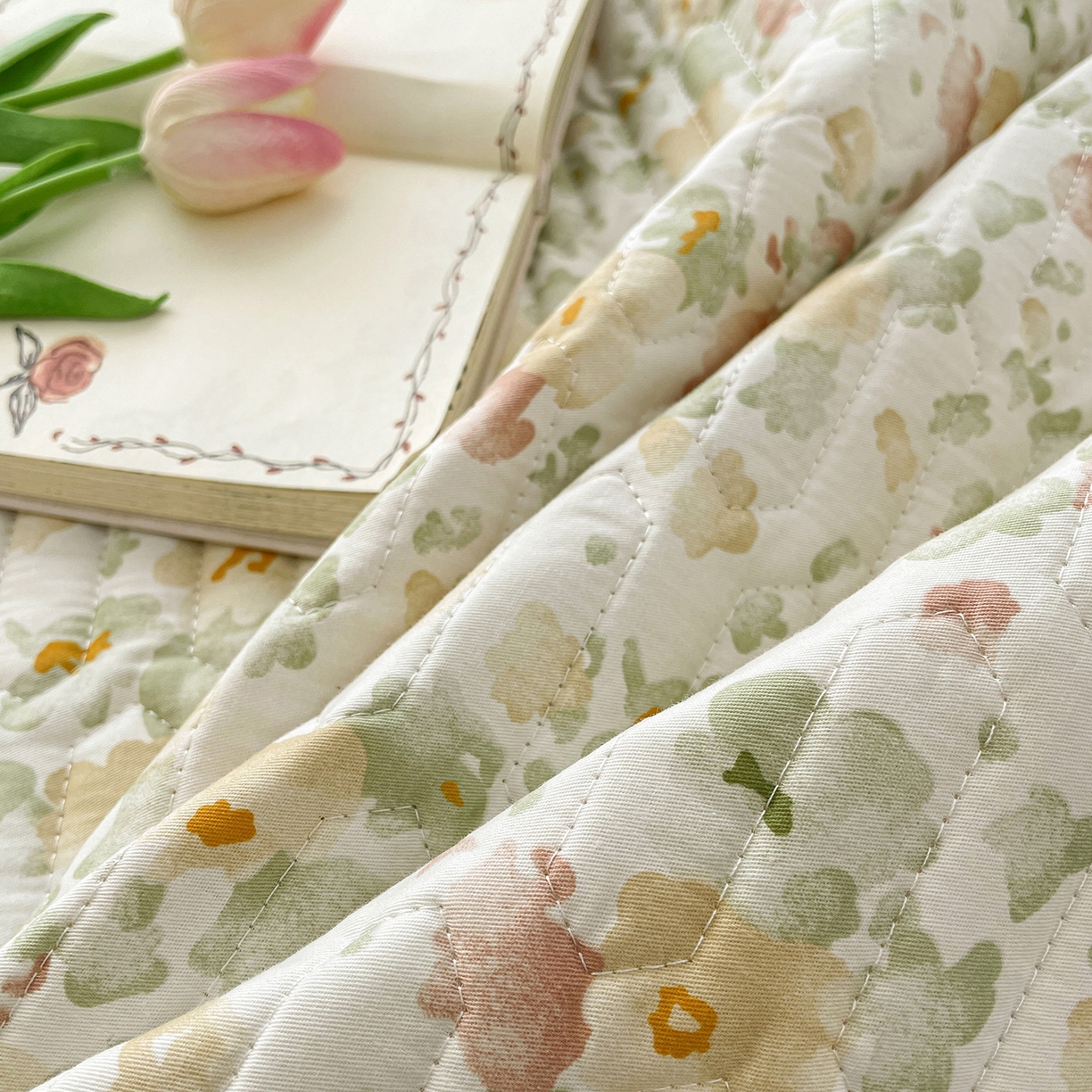 91家纺网 家纺一手货源 找家纺 美优兰 2026新款全棉榻榻米垫 繁花似锦