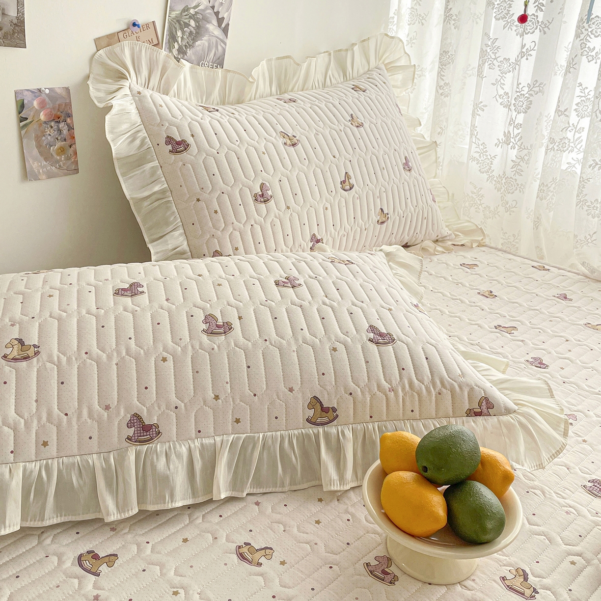 91家纺网 家纺一手货源 找家纺 美优兰 2026新款全棉榻榻米垫 粉色木马