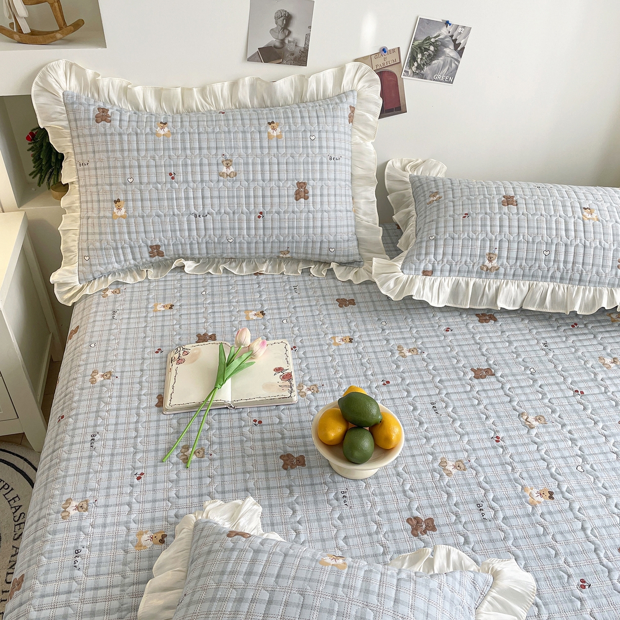 91家纺网 家纺一手货源 找家纺 美优兰 2026新款全棉榻榻米垫 格子熊