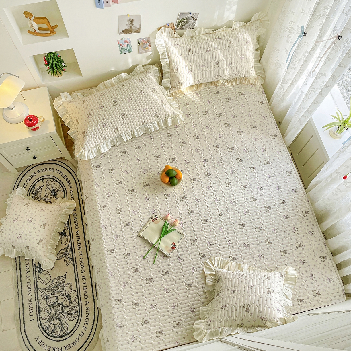 91家纺网 家纺一手货源 找家纺 美优兰 2026新款全棉榻榻米垫 棉花糖