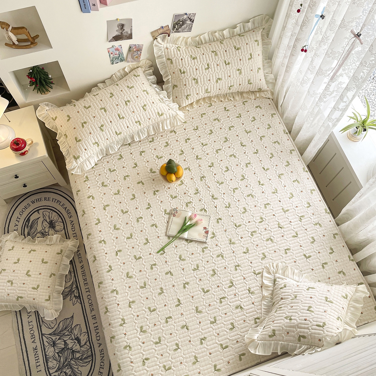 91家纺网 家纺一手货源 找家纺 美优兰 2026新款全棉榻榻米垫 青枝玉叶