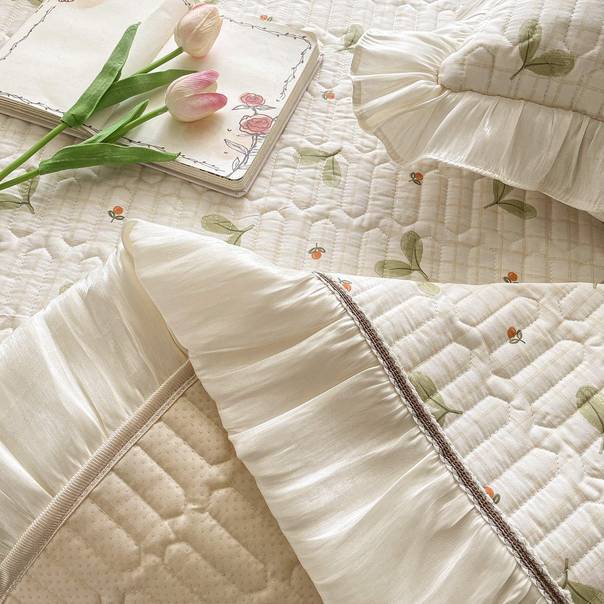 91家纺网 家纺一手货源 找家纺 美优兰 2026新款全棉榻榻米垫 青枝玉叶