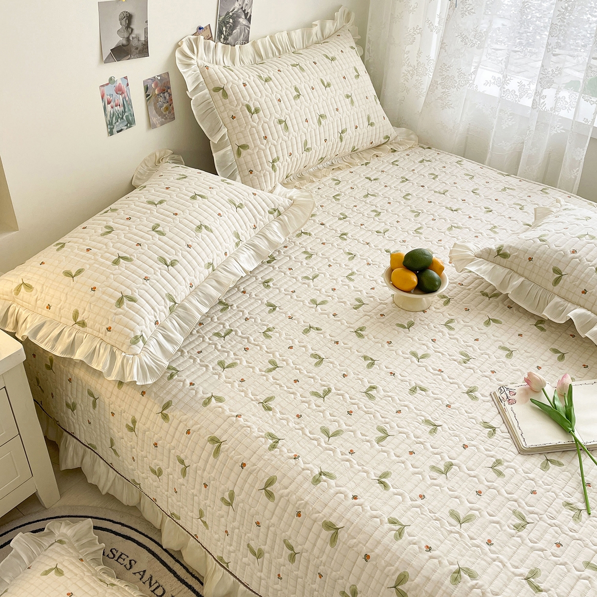 91家纺网 家纺一手货源 找家纺 美优兰 2026新款全棉榻榻米垫 青枝玉叶