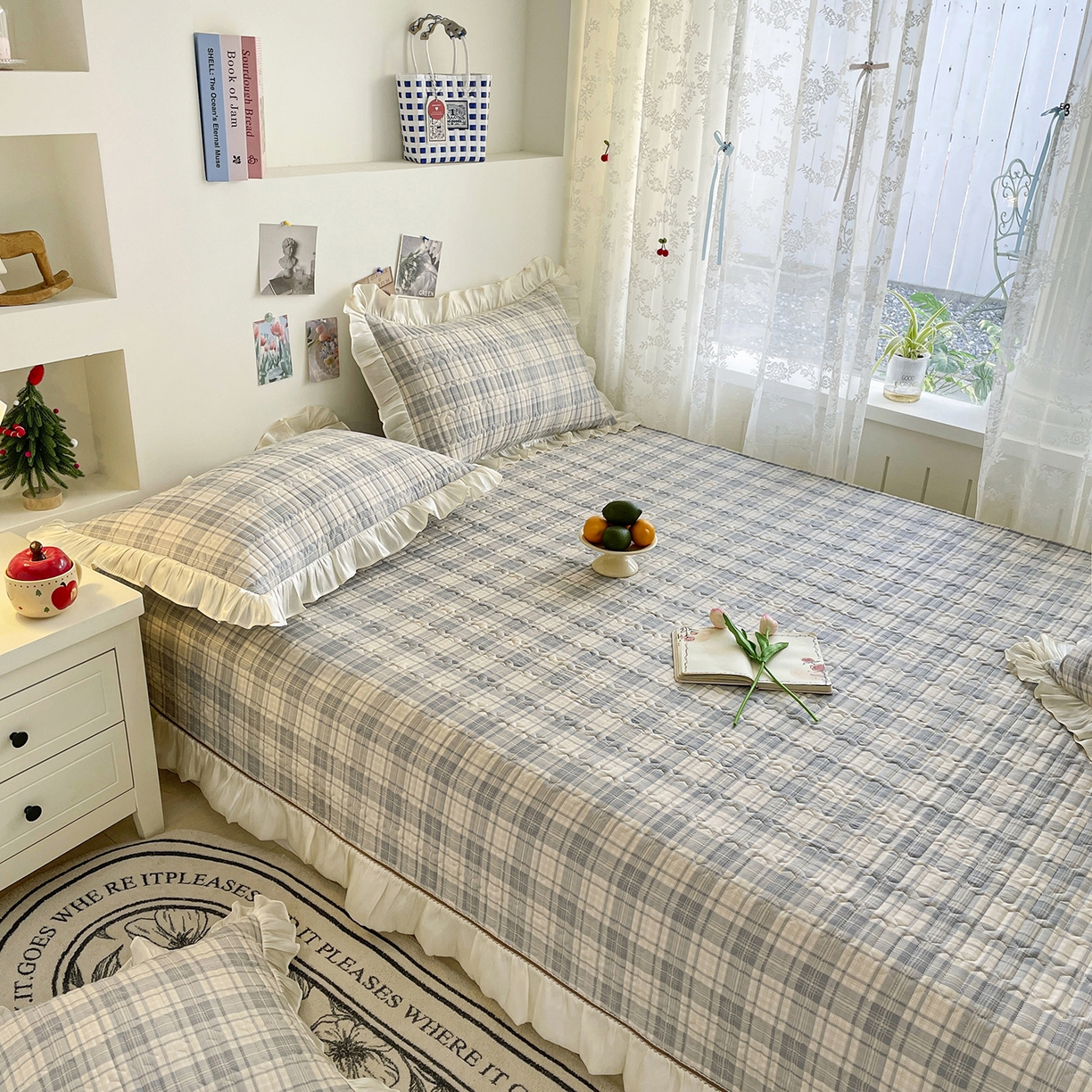 91家纺网 家纺一手货源 找家纺 美优兰 2026新款全棉榻榻米垫 英伦风华