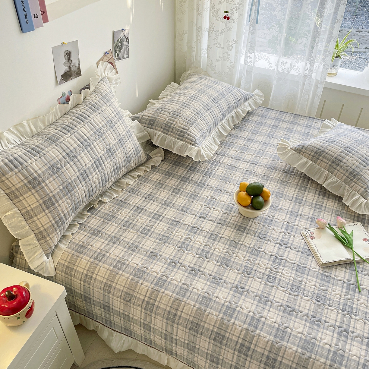 91家纺网 家纺一手货源 找家纺 美优兰 2026新款全棉榻榻米垫 英伦风华