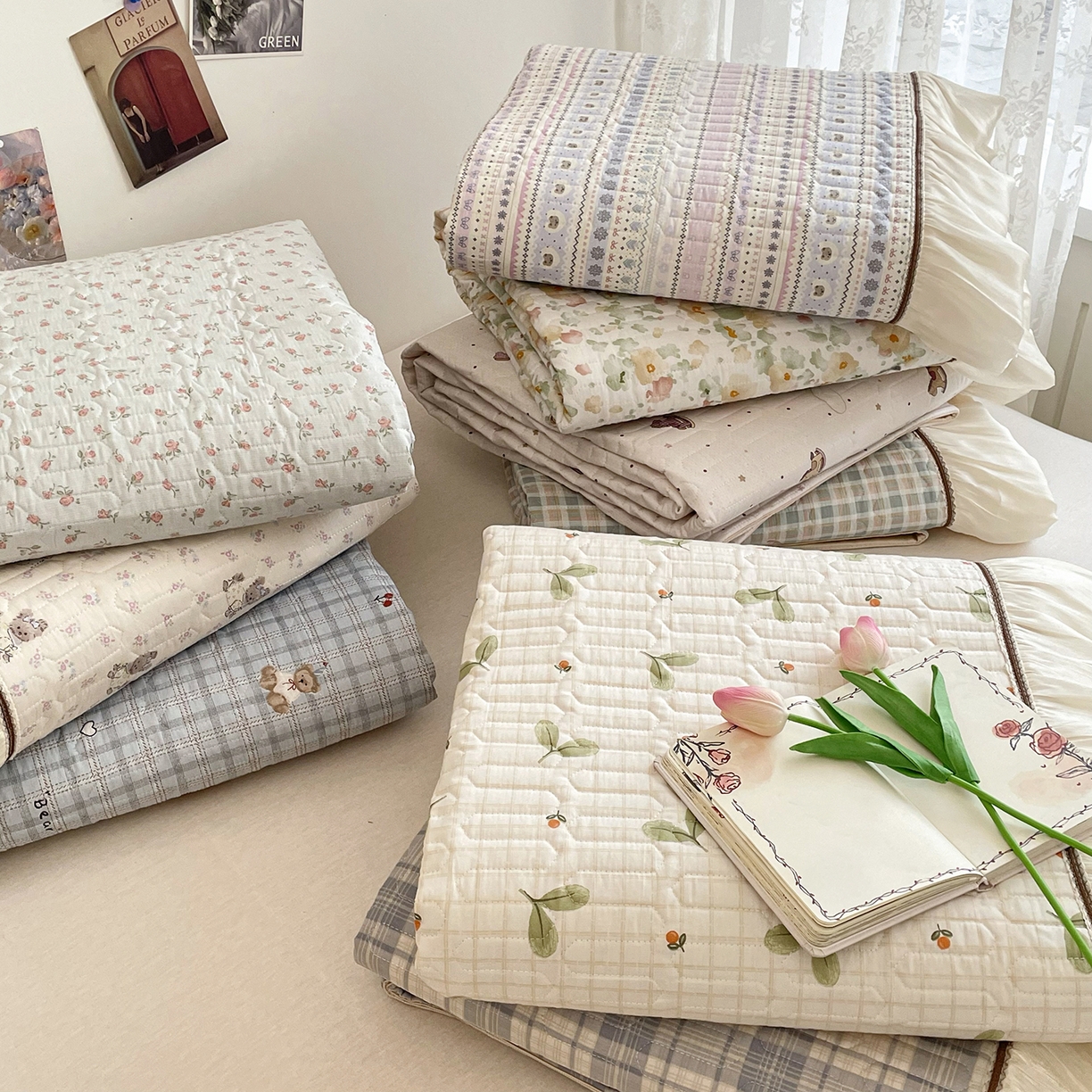 91家纺网 家纺一手货源 找家纺 美优兰 2026新款全棉榻榻米垫 组合图