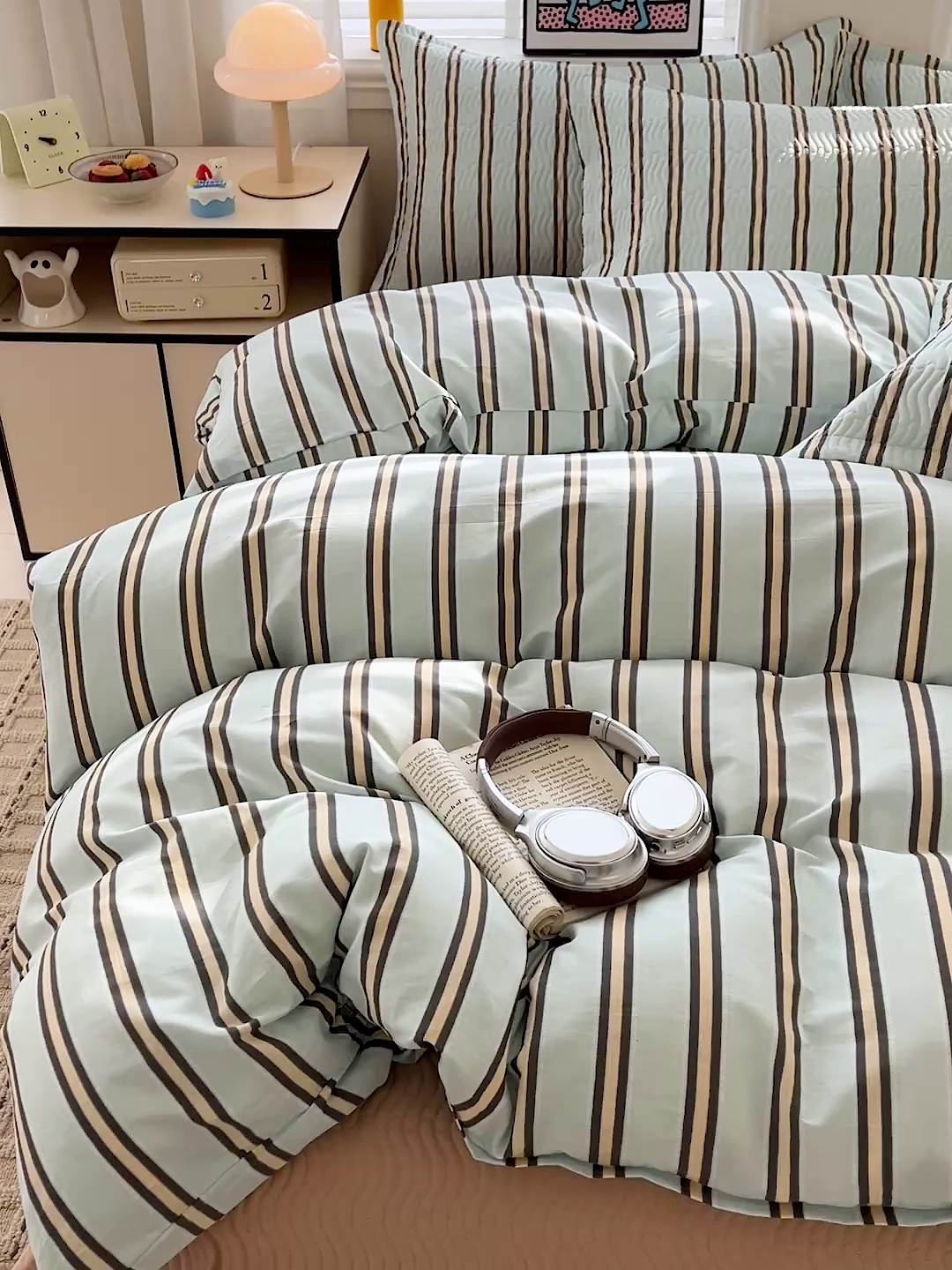 91家纺网 家纺一手货源 找家纺 梦精灵家纺 2026新款纯棉床盖四件套全棉绗缝夹棉防滑床单四季通用榻榻米单人学生宿舍 云拓AB咖