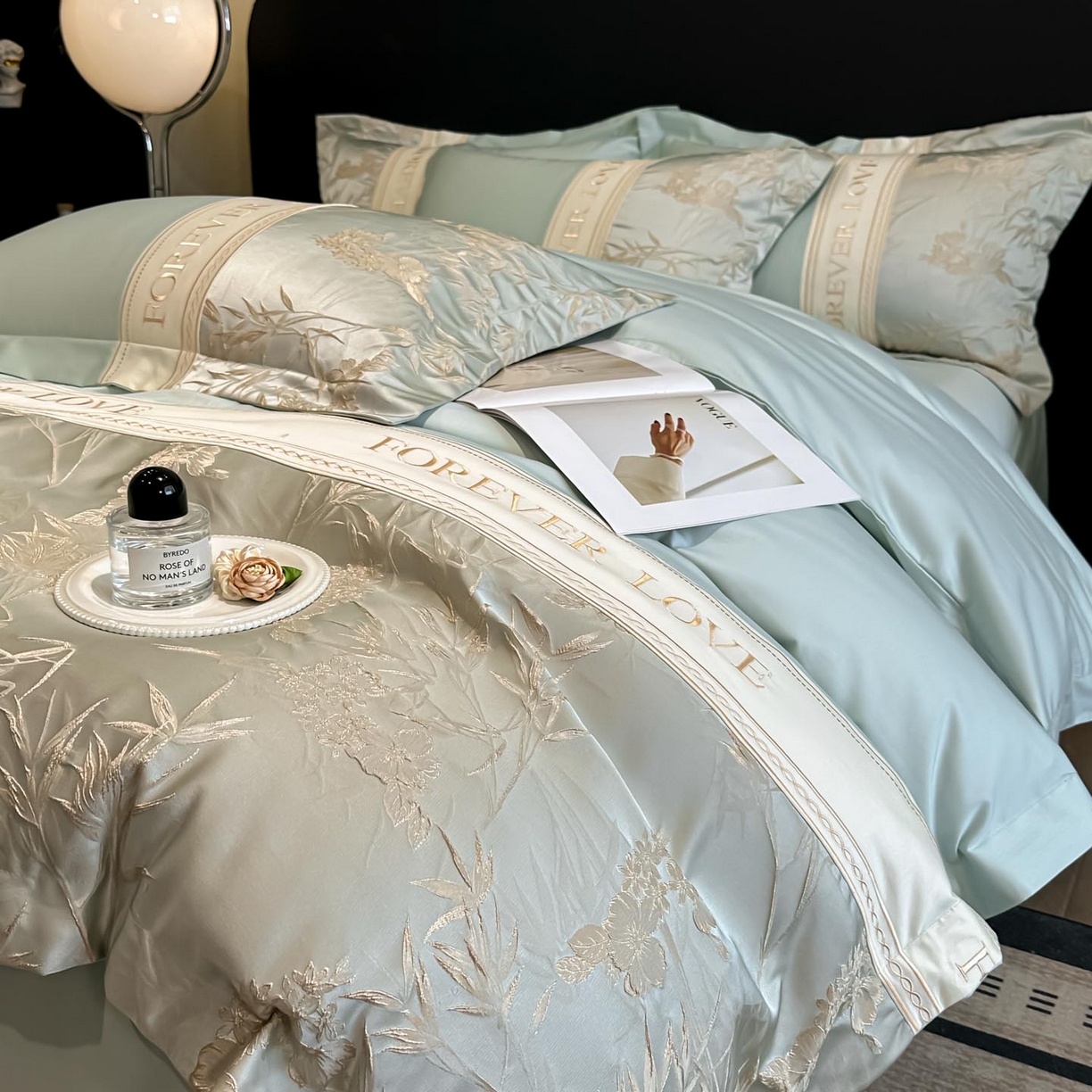 91家纺网 家纺一手货源 找家纺 （总）润锦云 2026新款高克重精品浮雕四件套高端礼盒装-朱丽叶