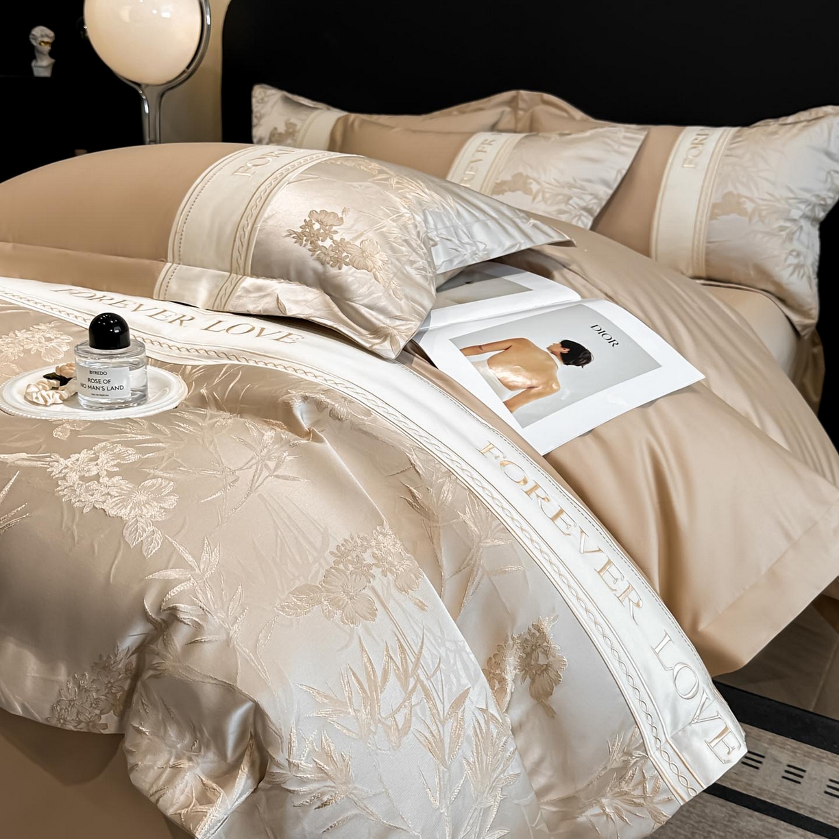 91家纺网 家纺一手货源 找家纺 （总）润锦云 2026新款高克重精品浮雕四件套高端礼盒装-朱丽叶