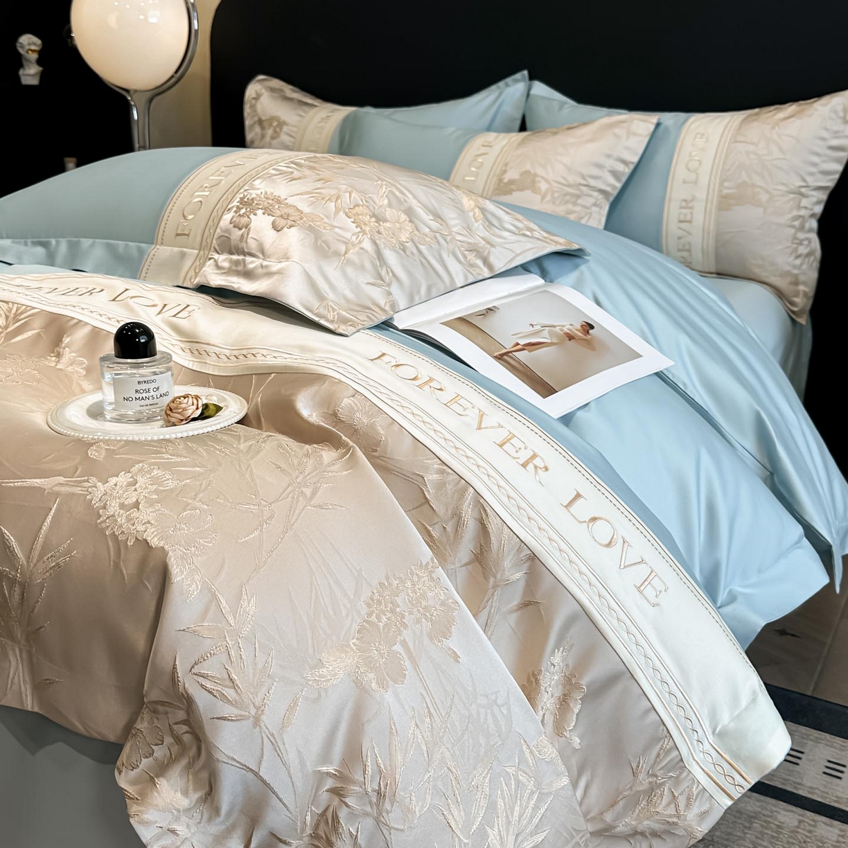 91家纺网 家纺一手货源 找家纺 （总）润锦云 2026新款高克重精品浮雕四件套高端礼盒装-朱丽叶