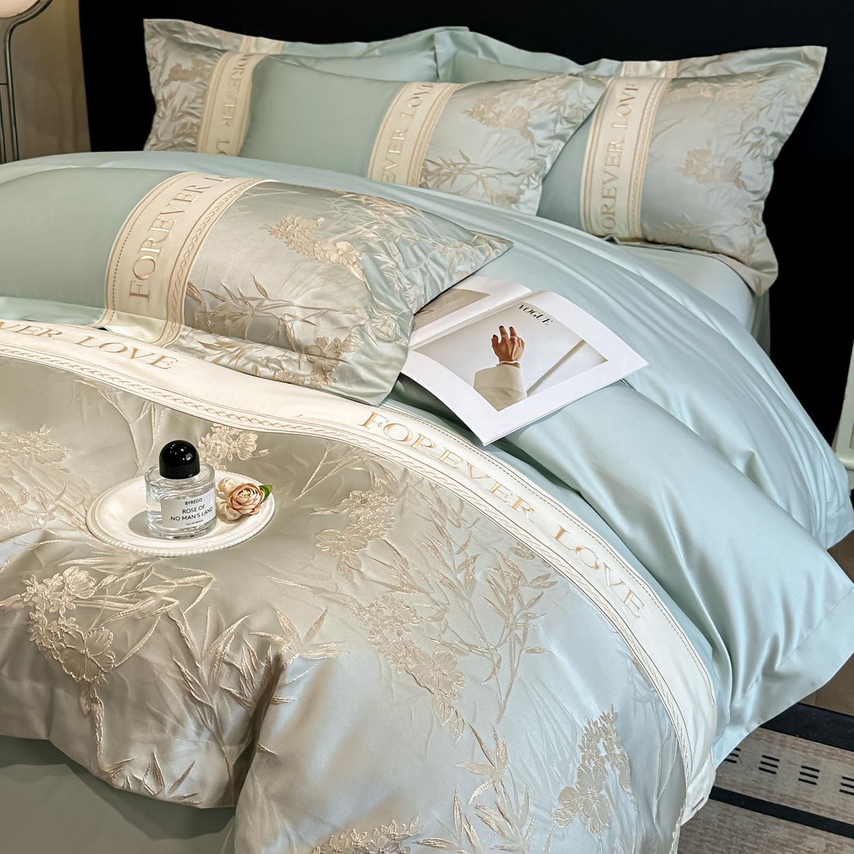 91家纺网 家纺一手货源 找家纺 （总）润锦云 2026新款高克重精品浮雕四件套高端礼盒装-朱丽叶