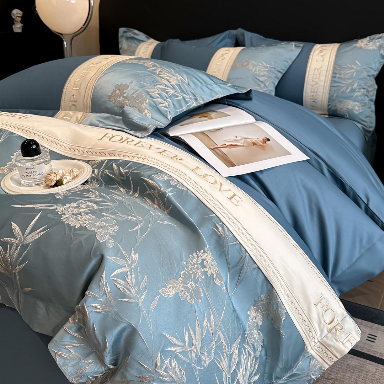 91家纺网 家纺一手货源 找家纺 （总）润锦云 2026新款高克重精品浮雕四件套高端礼盒装-朱丽叶