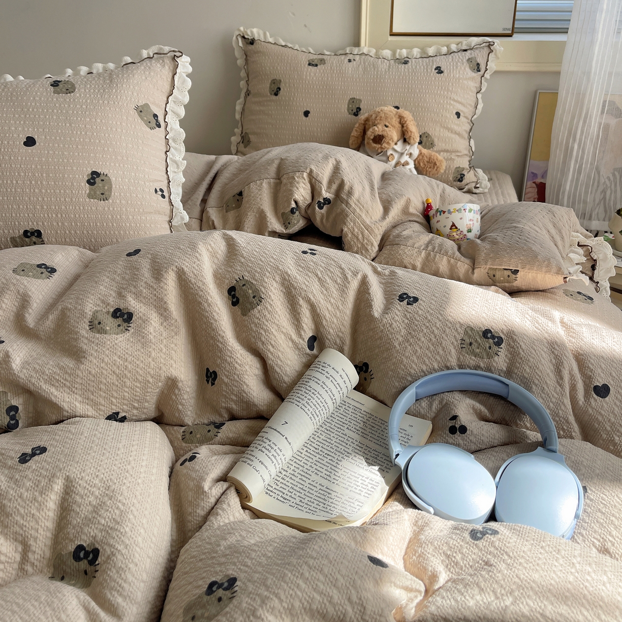 91家纺网 家纺一手货源 找家纺 （总）2026新款泡芙纱床盖四件套