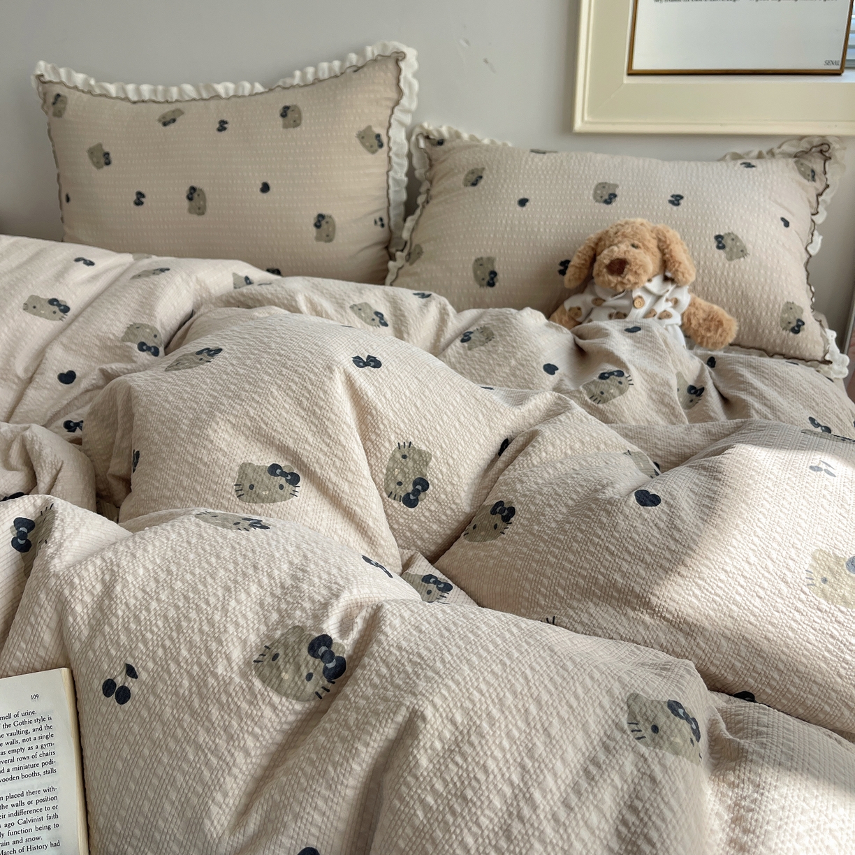 91家纺网 家纺一手货源 找家纺 （总）2026新款泡芙纱床盖四件套