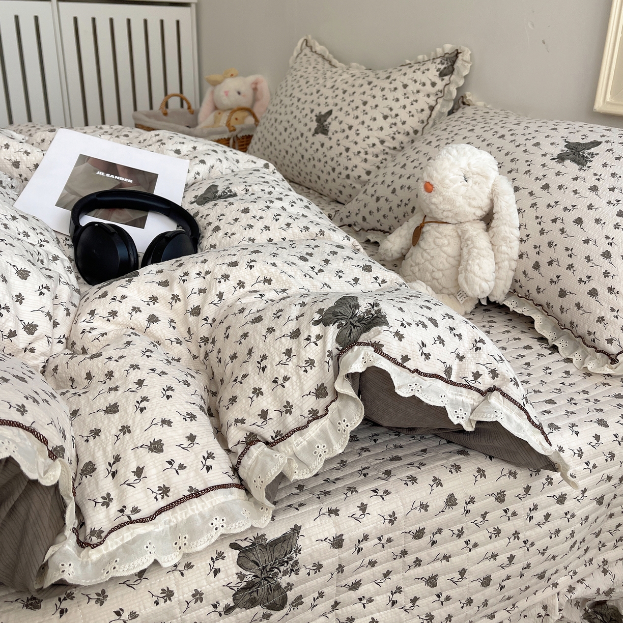 2026新款泡芙纱床盖四件套 蝶舞