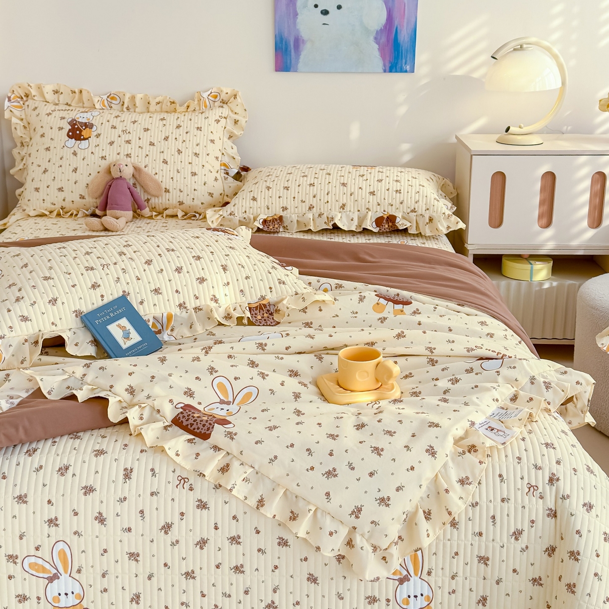 91家纺网 家纺一手货源 找家纺 （总）归属 2026春夏新款古法仿棉床盖夏被四件套夏凉被空调被系列