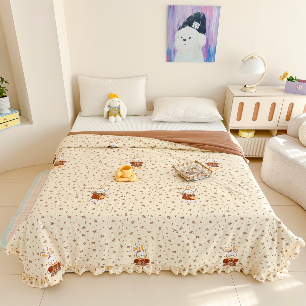 91家纺网 家纺一手货源 找家纺 （总）归属 2026春夏新款古法仿棉床盖夏被四件套夏凉被空调被系列