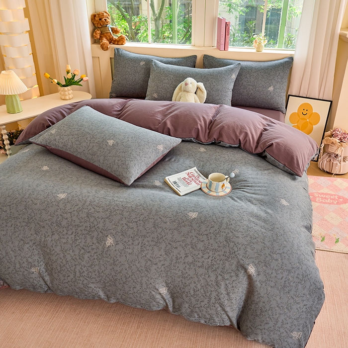 91家纺网 家纺一手货源 找家纺 （总2）卢赛尔 2026新款古法水洗仿棉云感棉学生三件套四件套