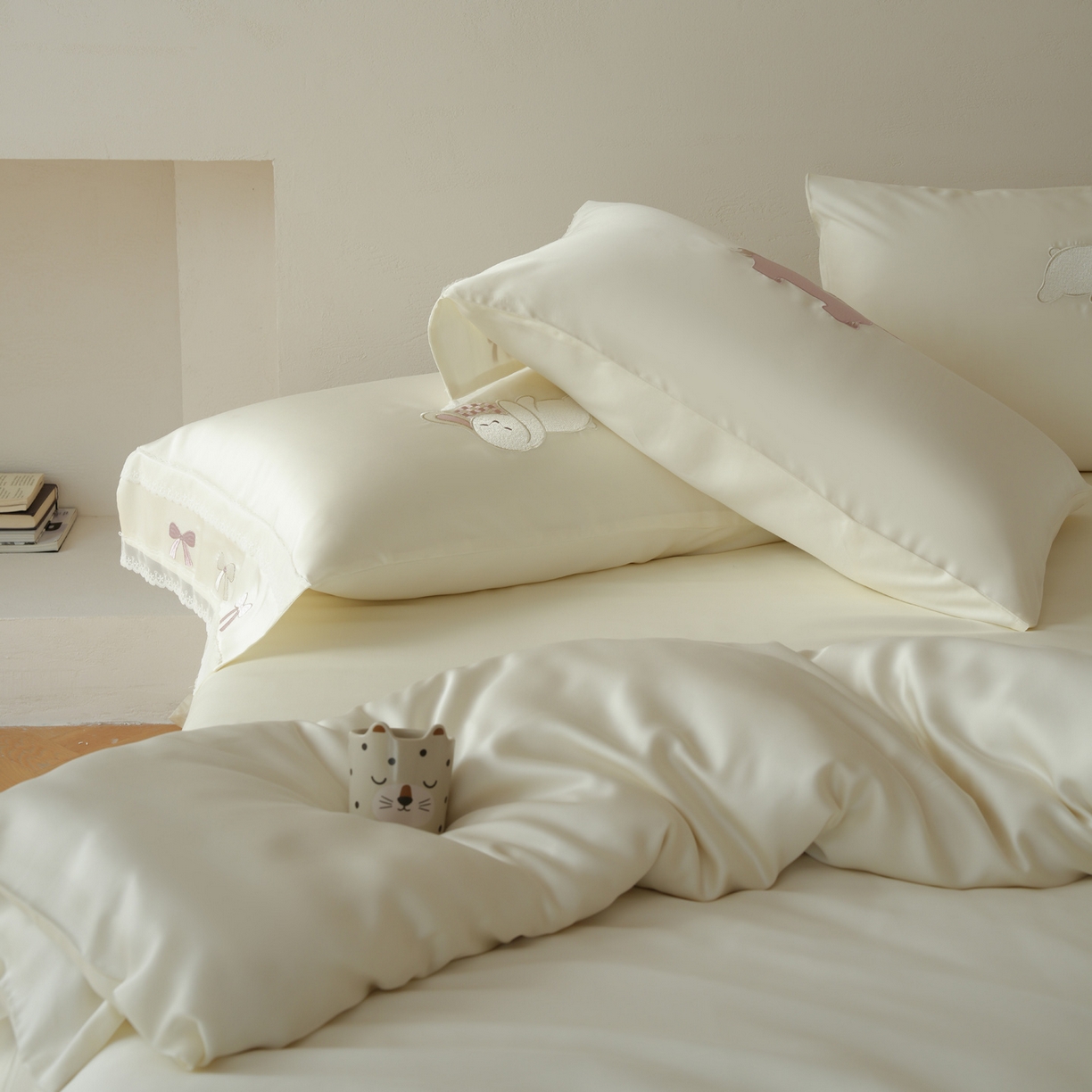 91家纺网 家纺一手货源 找家纺 （总）简纯主义 2026新款莱赛尔纤维天丝刺绣绣花四件套以梦为马