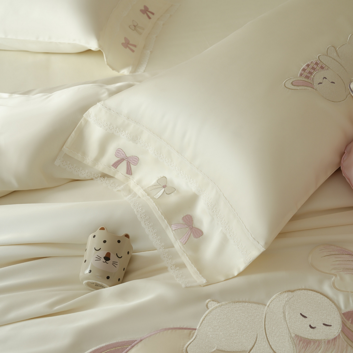 91家纺网 家纺一手货源 找家纺 简纯主义 2026新款莱赛尔纤维天丝刺绣绣花四件套以梦为马 以梦为马白