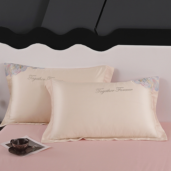 91家纺网 家纺一手货源 找家纺 （总）润锦云 2026新款A类亲肤棉高支高密刺绣四件套-繁花花溪