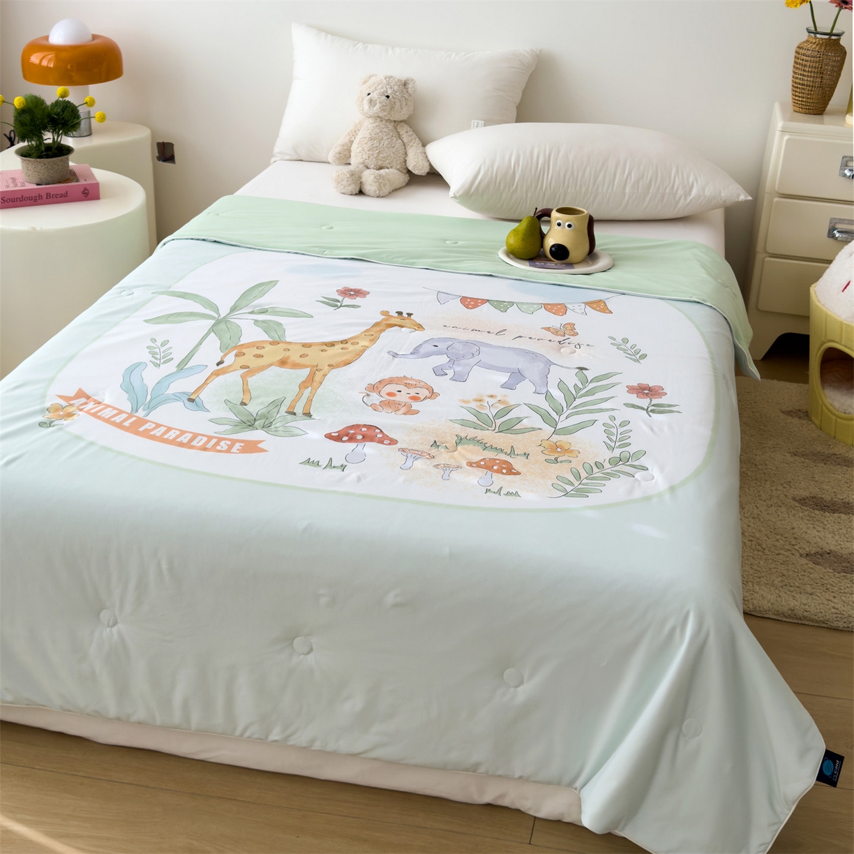 岚司羽 2026新款卡通锦氨凉感夏被系列 欢乐动物会