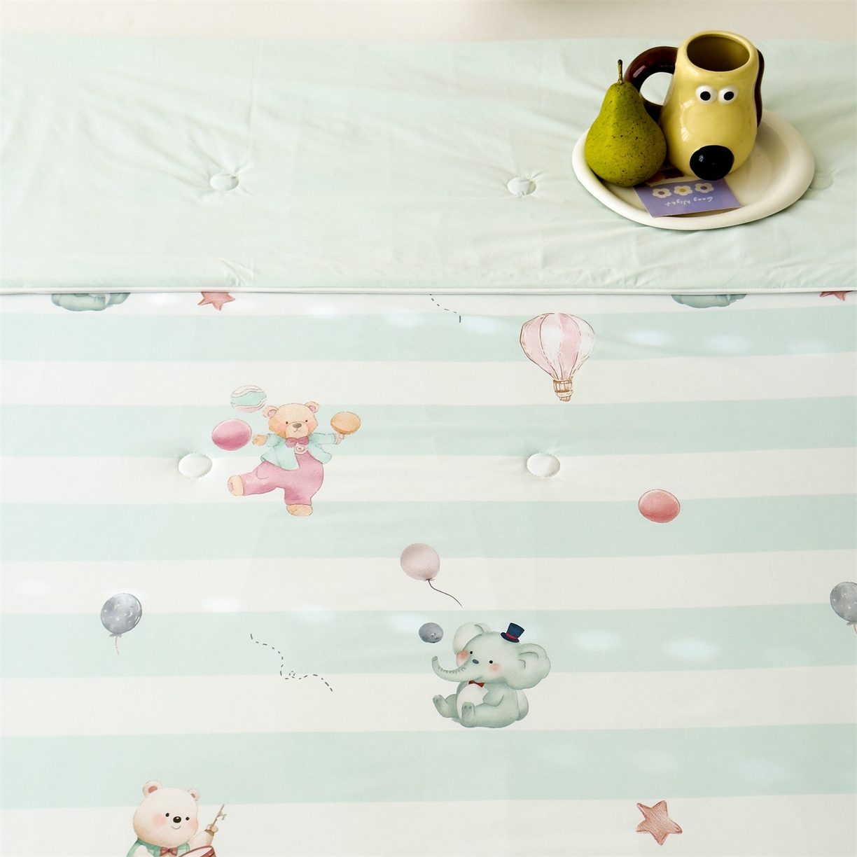 91家纺网 家纺一手货源 找家纺 岚司羽 2026新款卡通锦氨凉感夏被系列 萌宠派对 -蓝