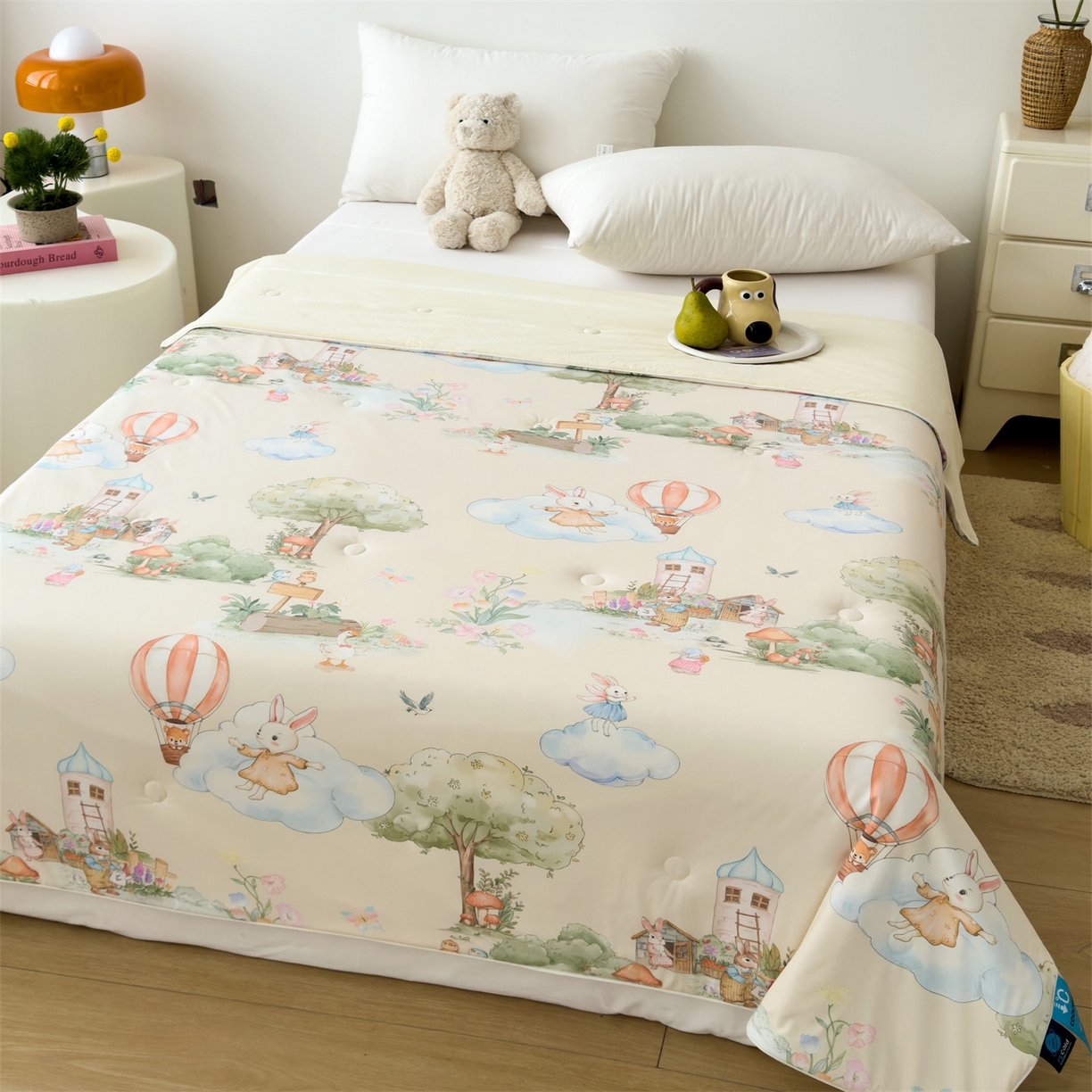 岚司羽 2026新款卡通锦氨凉感夏被系列 空中城堡